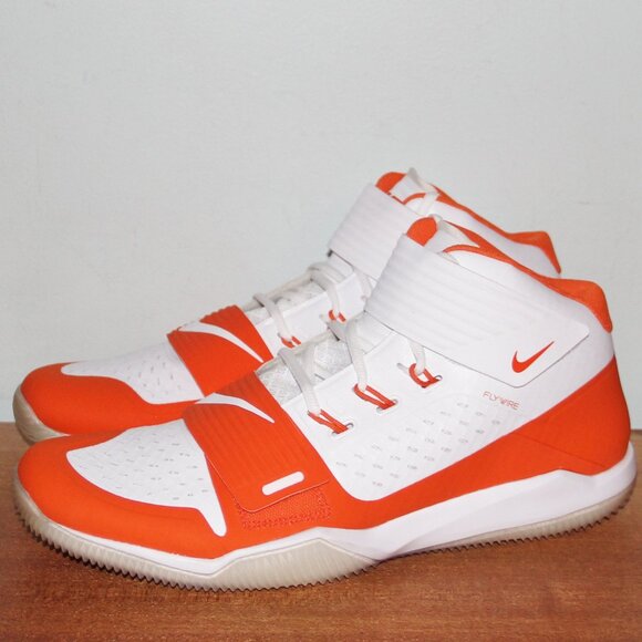 Nike Force Savage Turf  Mid Football Shoes Mens 14 White Orange - Picture 2 of 6